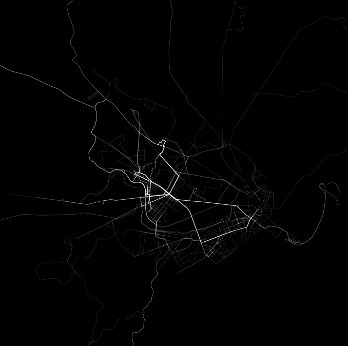 Paths traveled in Boston as of August 2009