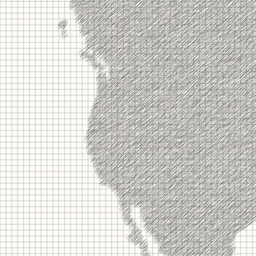 screenshot of a map of western North America looking like scribbled pencil on graph paper